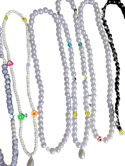 Pearl Necklace with charms